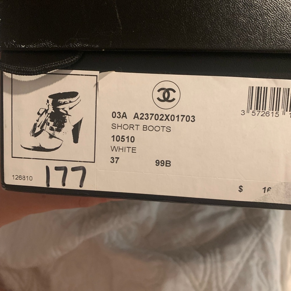 BNIB never worn white Chanel boots - Picture 3 of 3